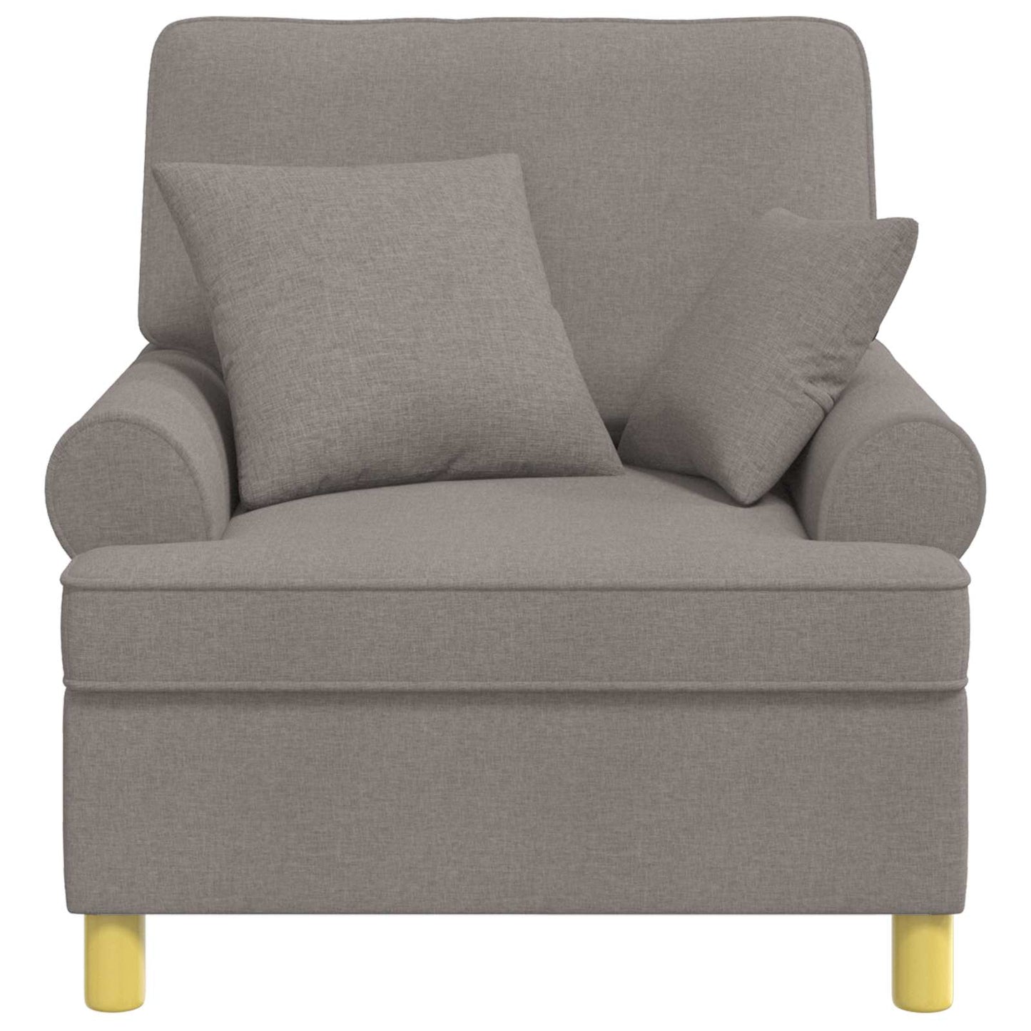 vidaXL XL Armchair with Cushions Taupe Fabric