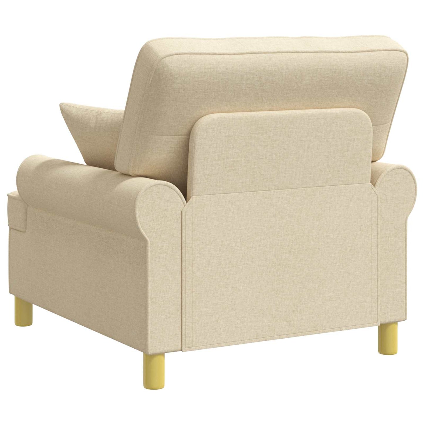 vidaXL XL Armchair with Cushions Cream Fabric
