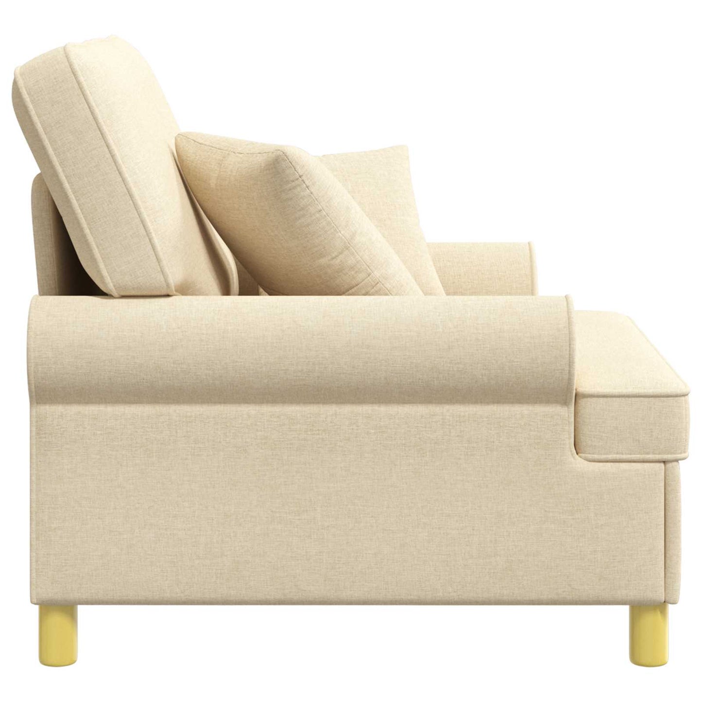 vidaXL XL Armchair with Cushions Cream Fabric