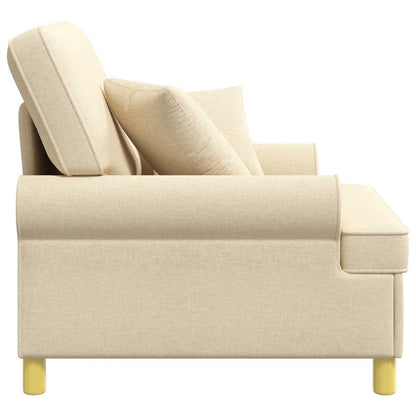 vidaXL XL Armchair with Cushions Cream Fabric
