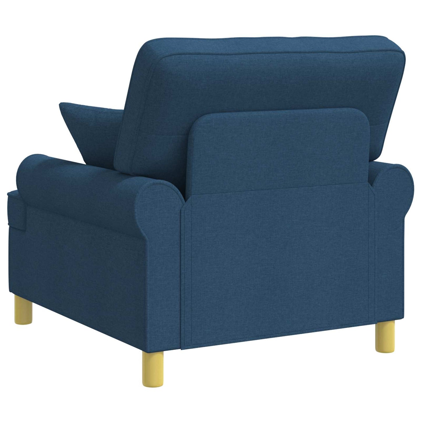 vidaXL XL Armchair with Cushions Blue Fabric