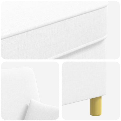 vidaXL XL Armchair with Cushions White Fabric