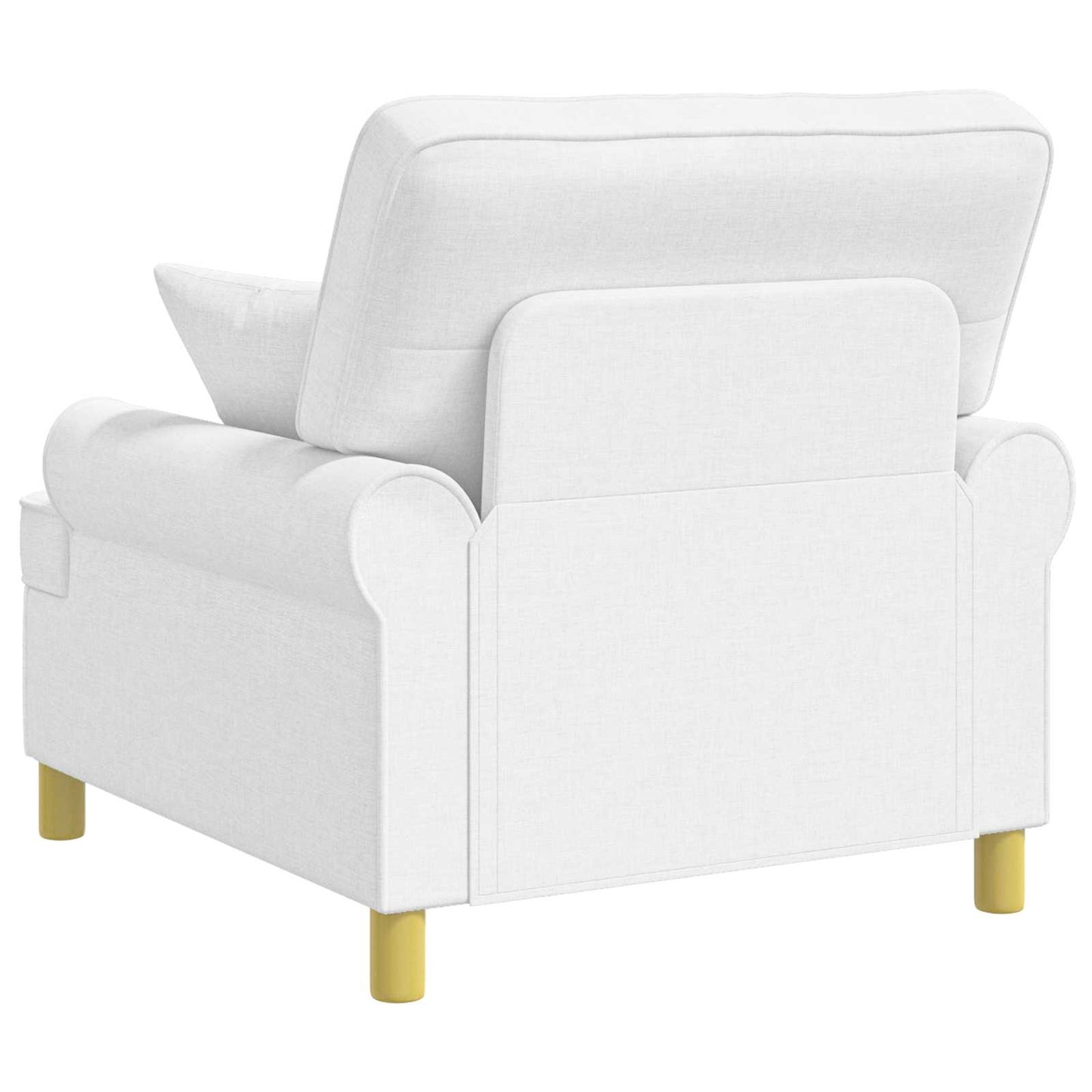 vidaXL XL Armchair with Cushions White Fabric