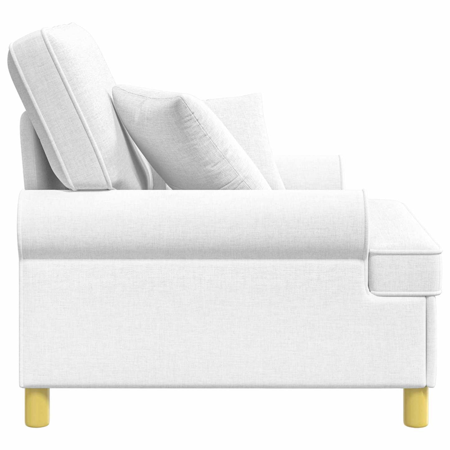 vidaXL XL Armchair with Cushions White Fabric
