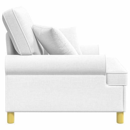 vidaXL XL Armchair with Cushions White Fabric