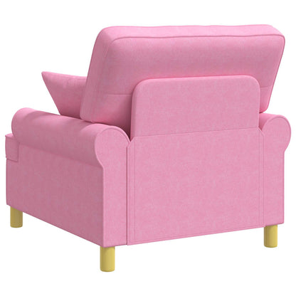 vidaXL XL Armchair with Cushions Pink Fabric