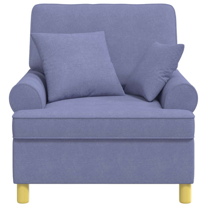 vidaXL XL Armchair with Cushions Jeans Blue Fabric