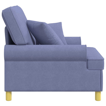 vidaXL XL Armchair with Cushions Jeans Blue Fabric
