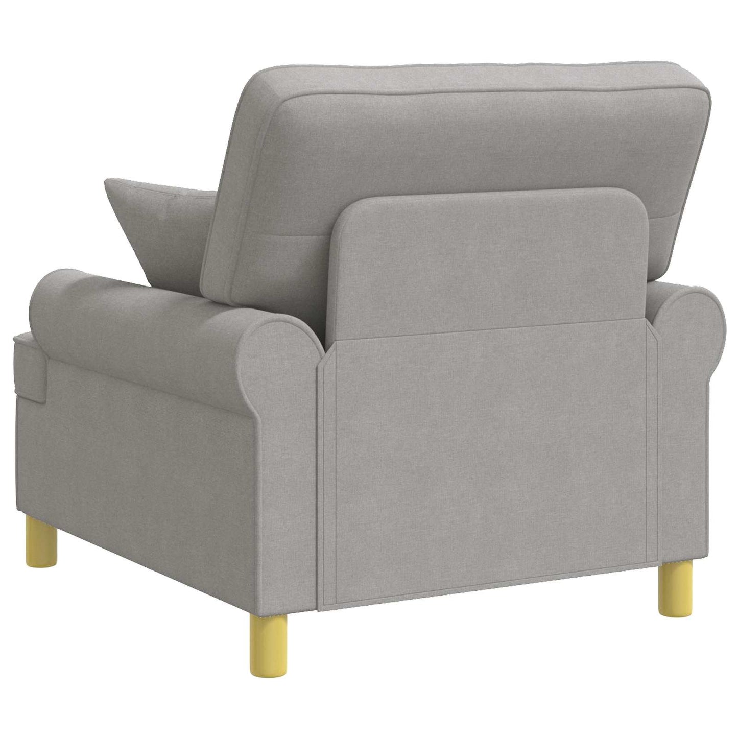 vidaXL XL Armchair with Cushions Cloud Grey Fabric