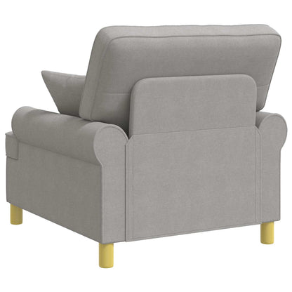 vidaXL XL Armchair with Cushions Cloud Grey Fabric