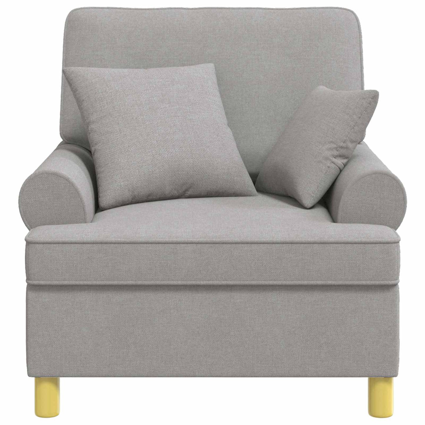 vidaXL XL Armchair with Cushions Cloud Grey Fabric