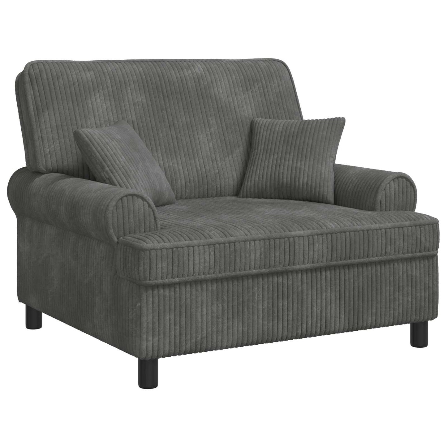vidaXL XXL Armchair with Cushions Light Grey 1.5 Lines Fabric