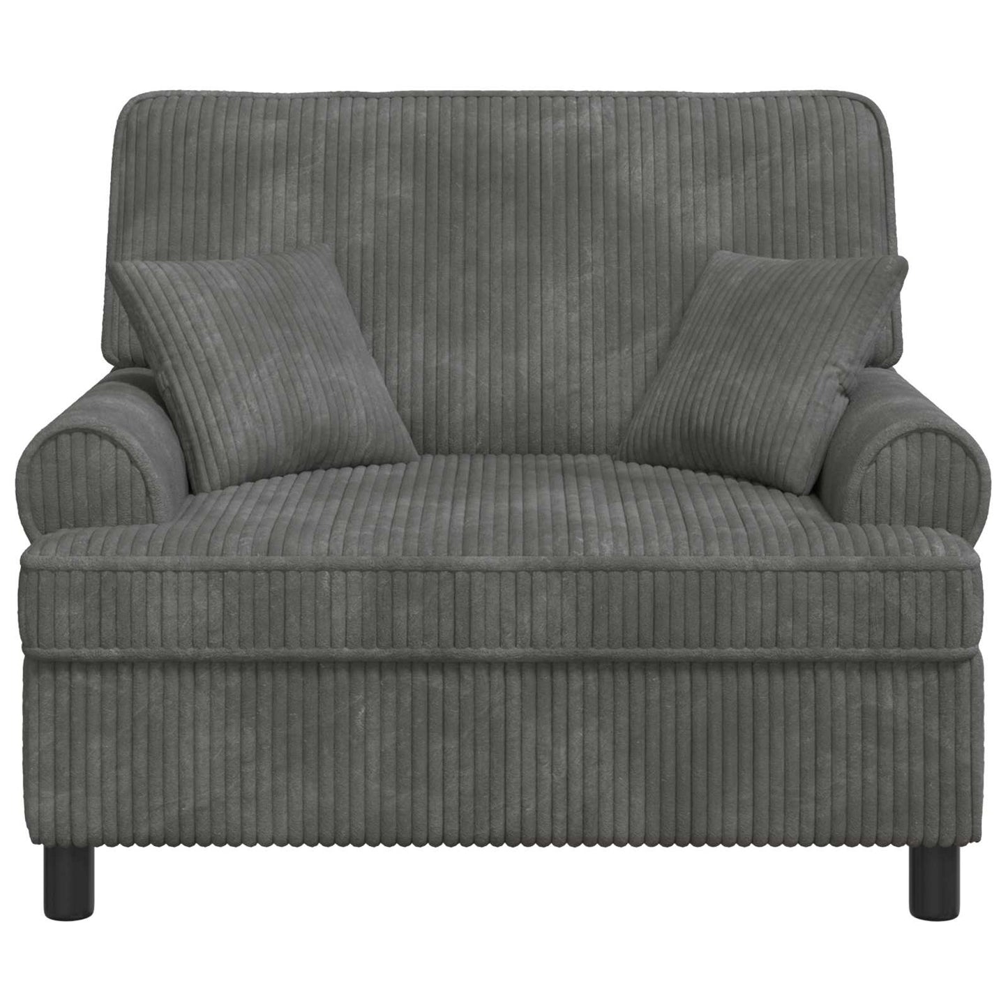 vidaXL XXL Armchair with Cushions Light Grey 1.5 Lines Fabric