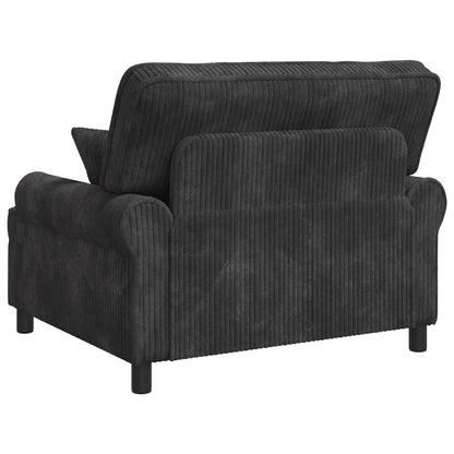 vidaXL XXL Armchair with Cushions Dark Grey 1.5 Lines Fabric