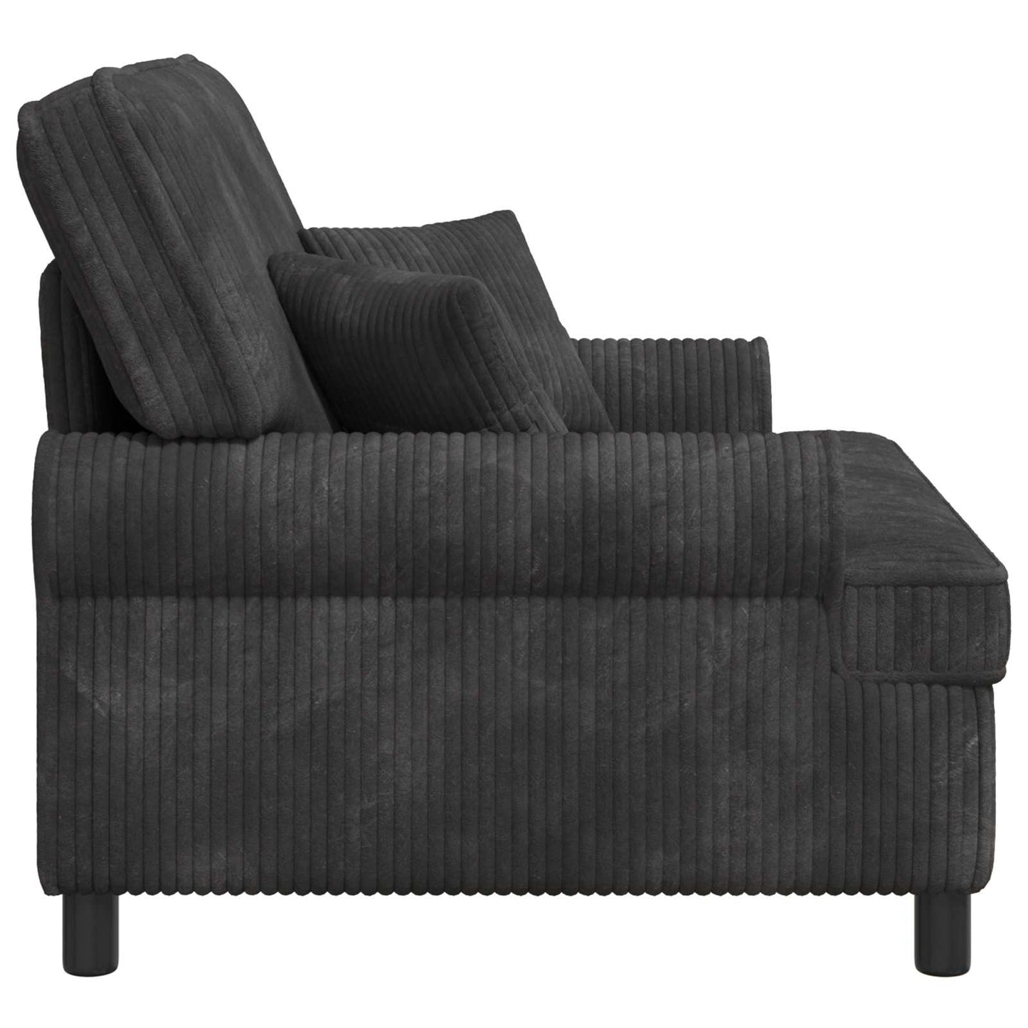 vidaXL XXL Armchair with Cushions Dark Grey 1.5 Lines Fabric