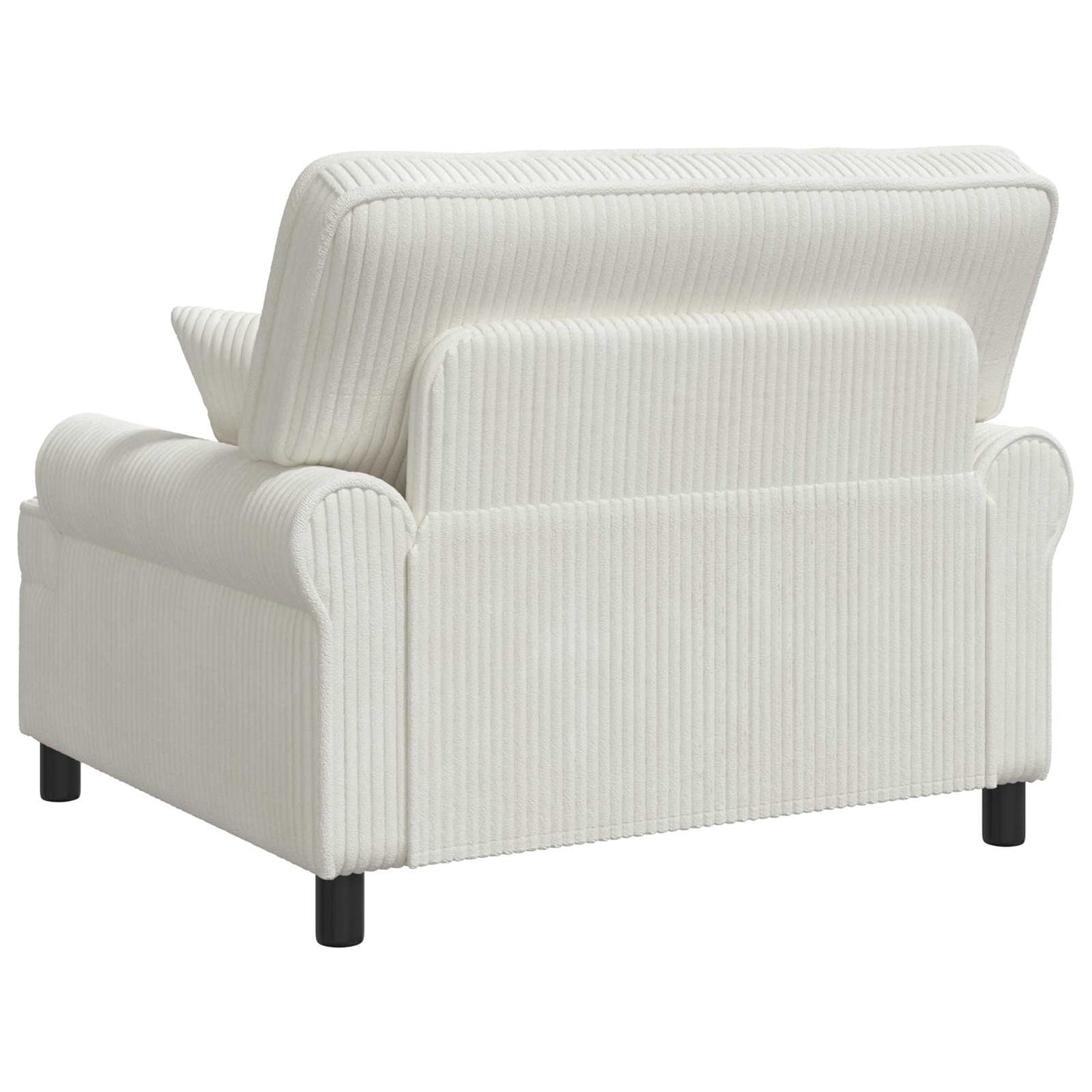 vidaXL XXL Armchair with Cushions Cream 1.5 Lines Fabric