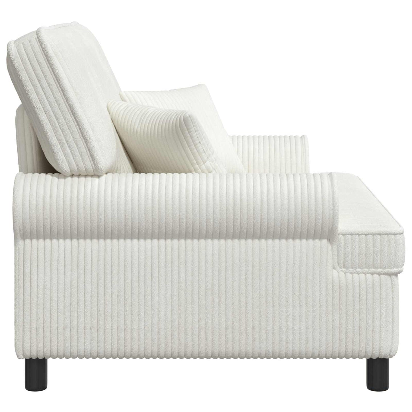 vidaXL XXL Armchair with Cushions Cream 1.5 Lines Fabric
