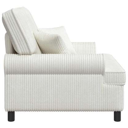 vidaXL XXL Armchair with Cushions Cream 1.5 Lines Fabric