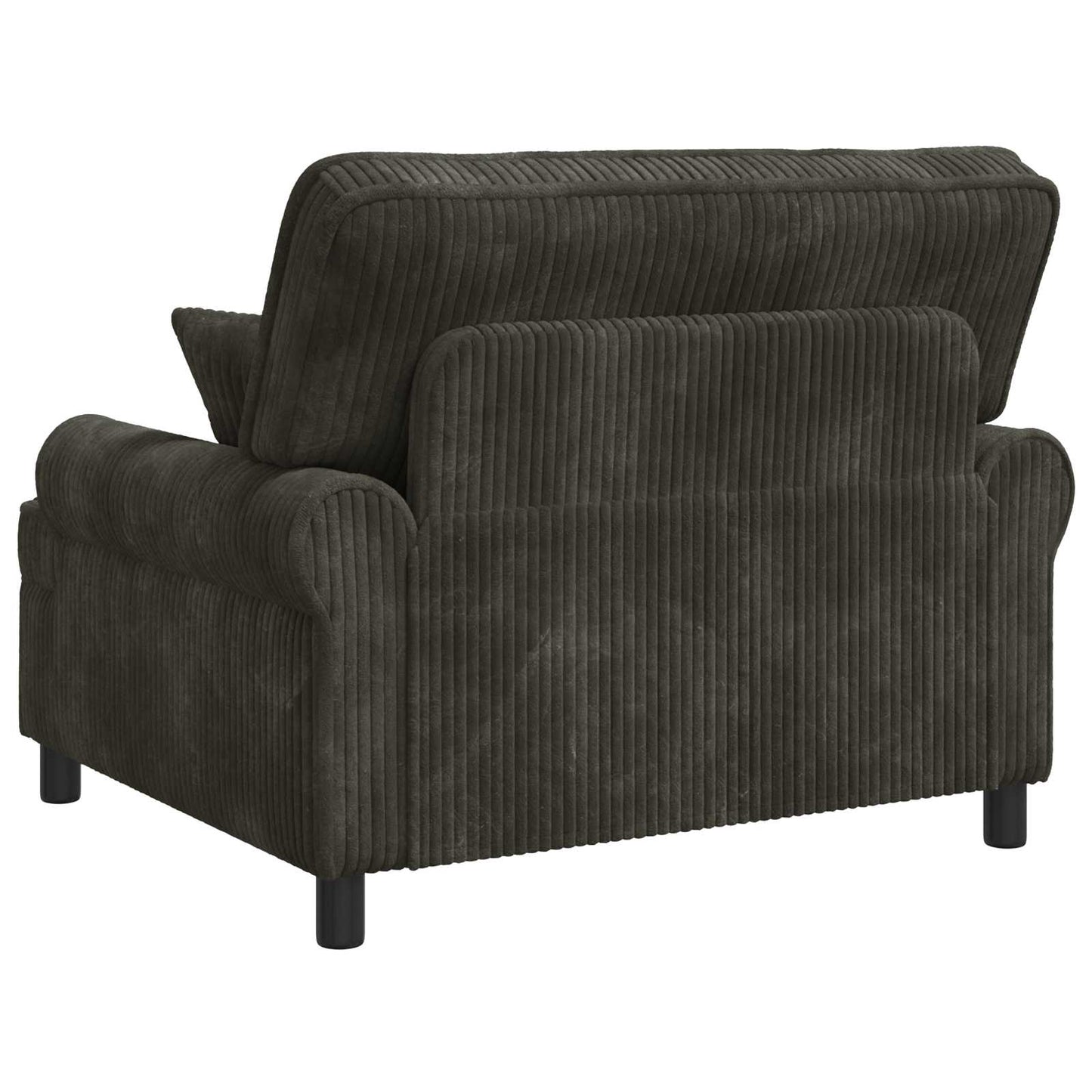 vidaXL XXL Armchair with Cushions Dark brown 1.5 Lines Fabric