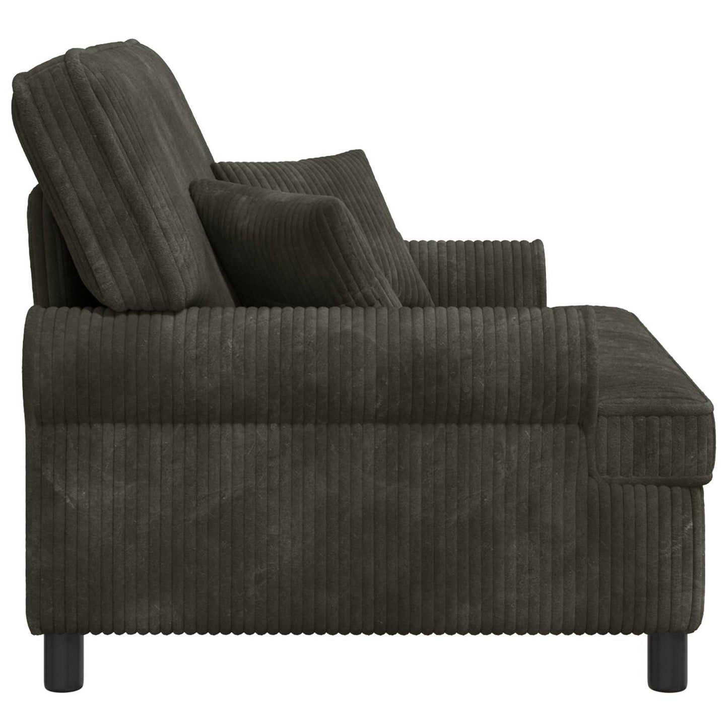vidaXL XXL Armchair with Cushions Dark brown 1.5 Lines Fabric