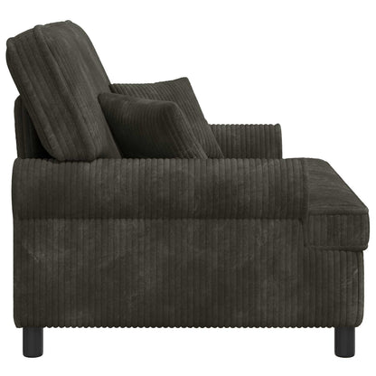 vidaXL XXL Armchair with Cushions Dark brown 1.5 Lines Fabric