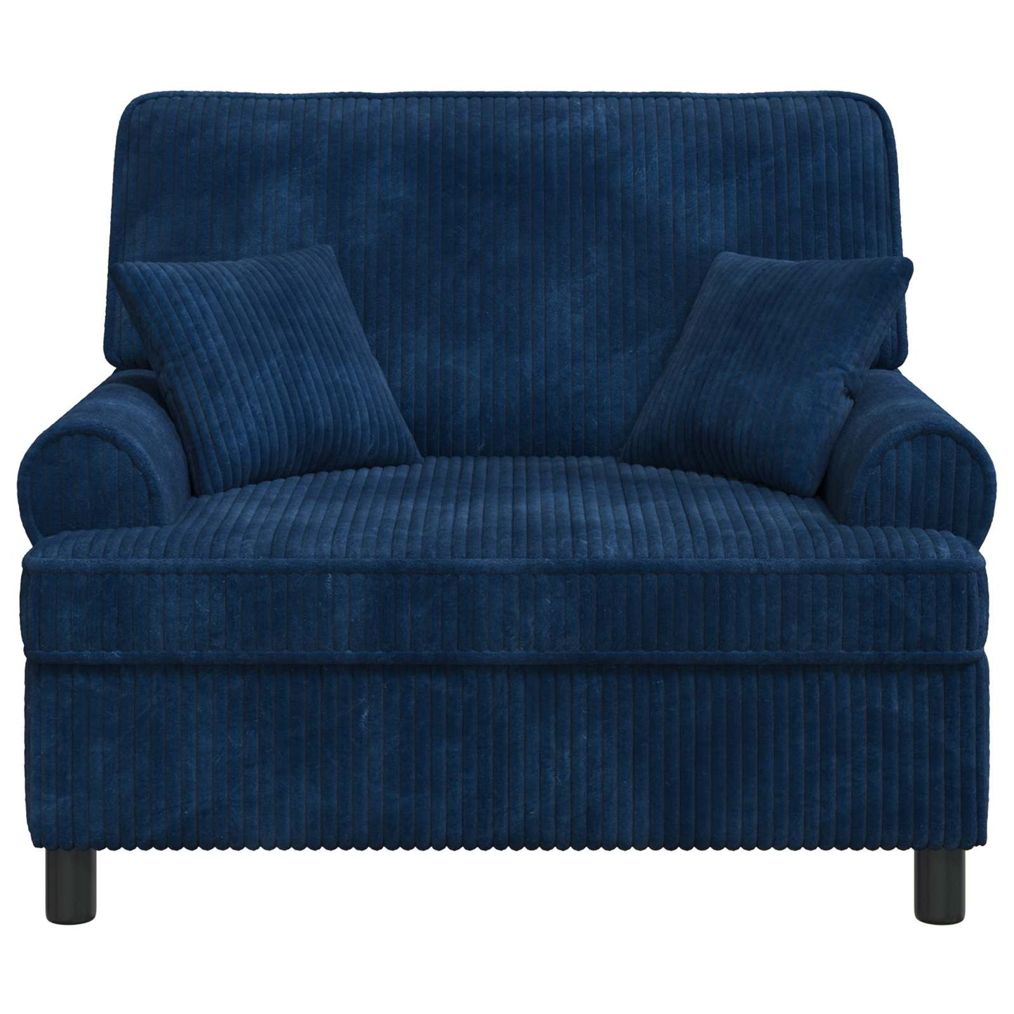 vidaXL XXL Armchair with Cushions Navy 1.5 Lines Fabric
