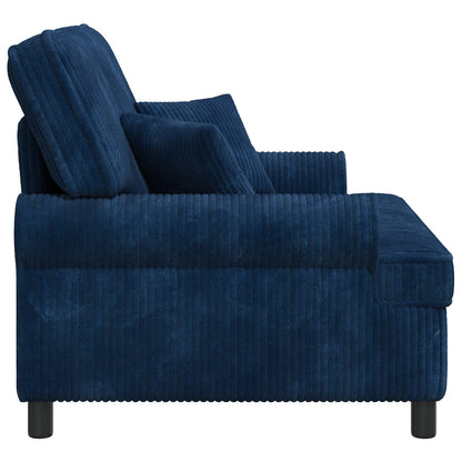 vidaXL XXL Armchair with Cushions Navy 1.5 Lines Fabric