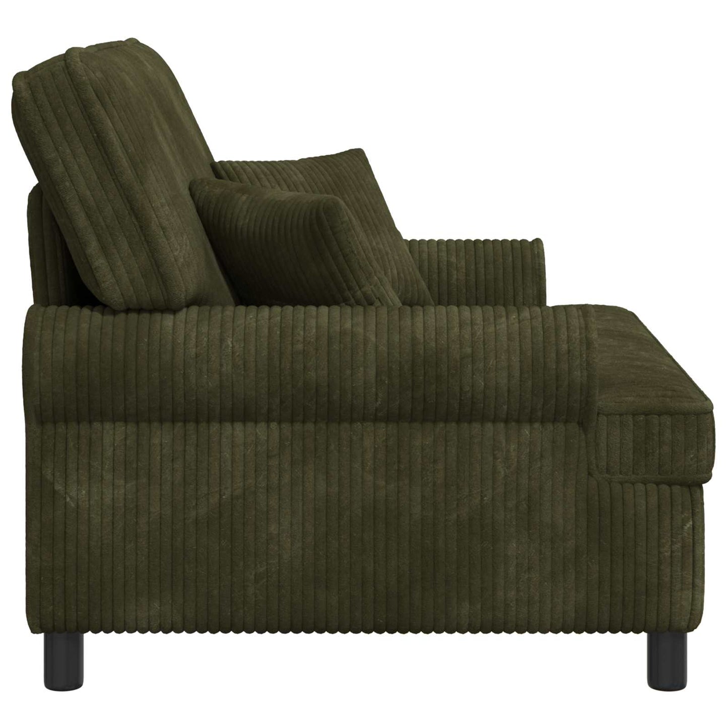 vidaXL XXL Armchair with Cushions Green 1.5 Lines Fabric