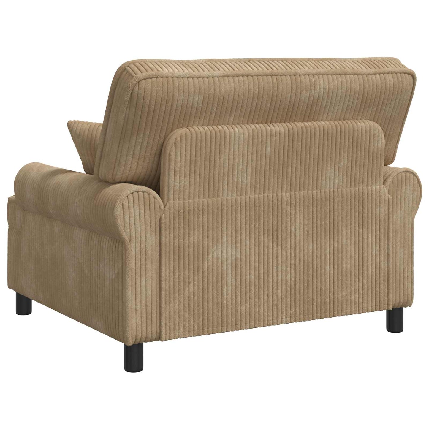 vidaXL XXL Armchair with Cushions Beige 1.5 Lines Fabric