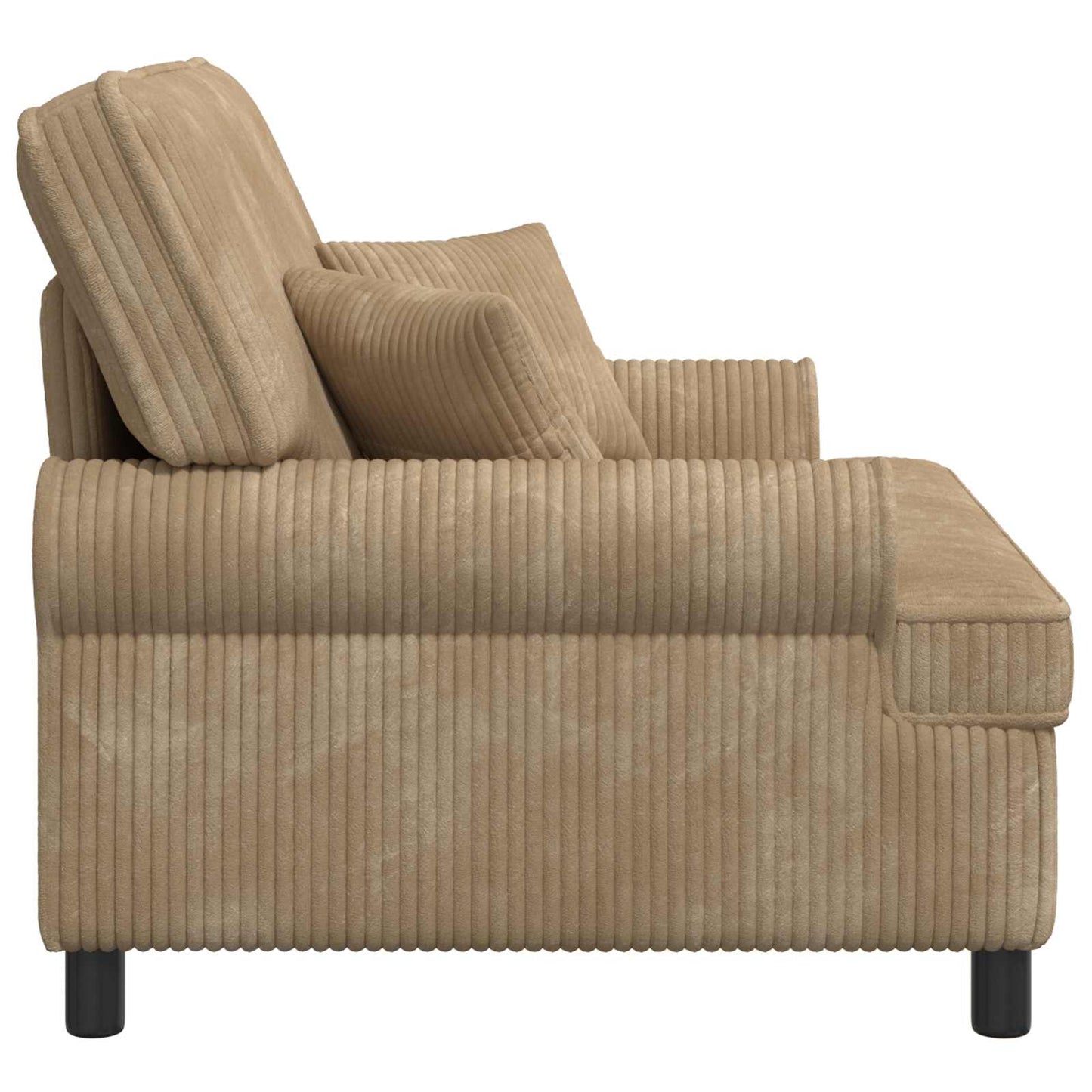 vidaXL XXL Armchair with Cushions Beige 1.5 Lines Fabric