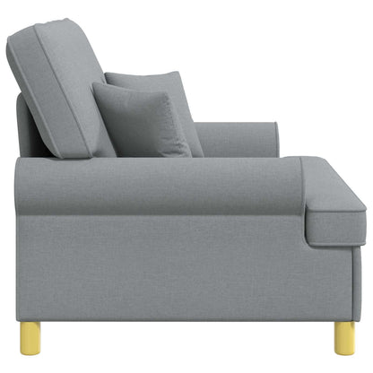 vidaXL Armchair with Cushions Light Grey Fabric