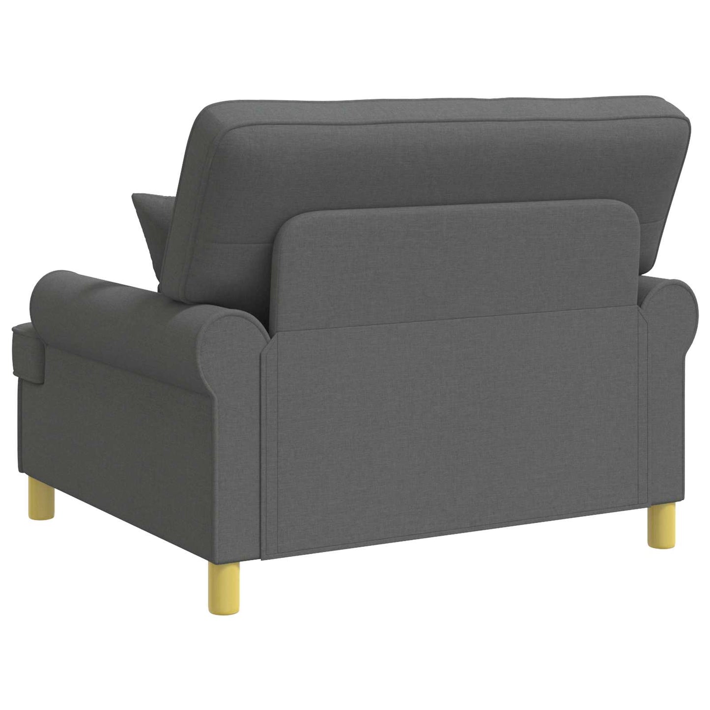vidaXL Armchair with Cushions Dark Grey Fabric