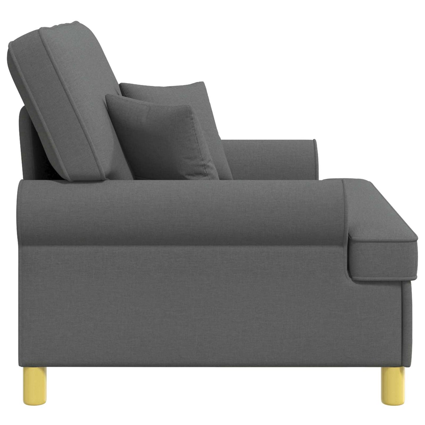 vidaXL Armchair with Cushions Dark Grey Fabric