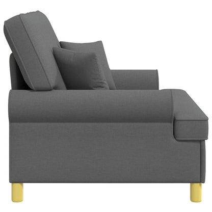 vidaXL Armchair with Cushions Dark Grey Fabric