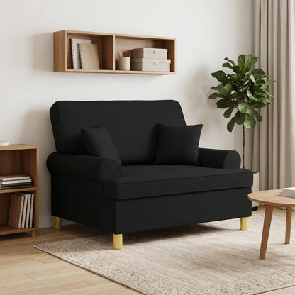 vidaXL XXL Armchair with Cushions Black Fabric