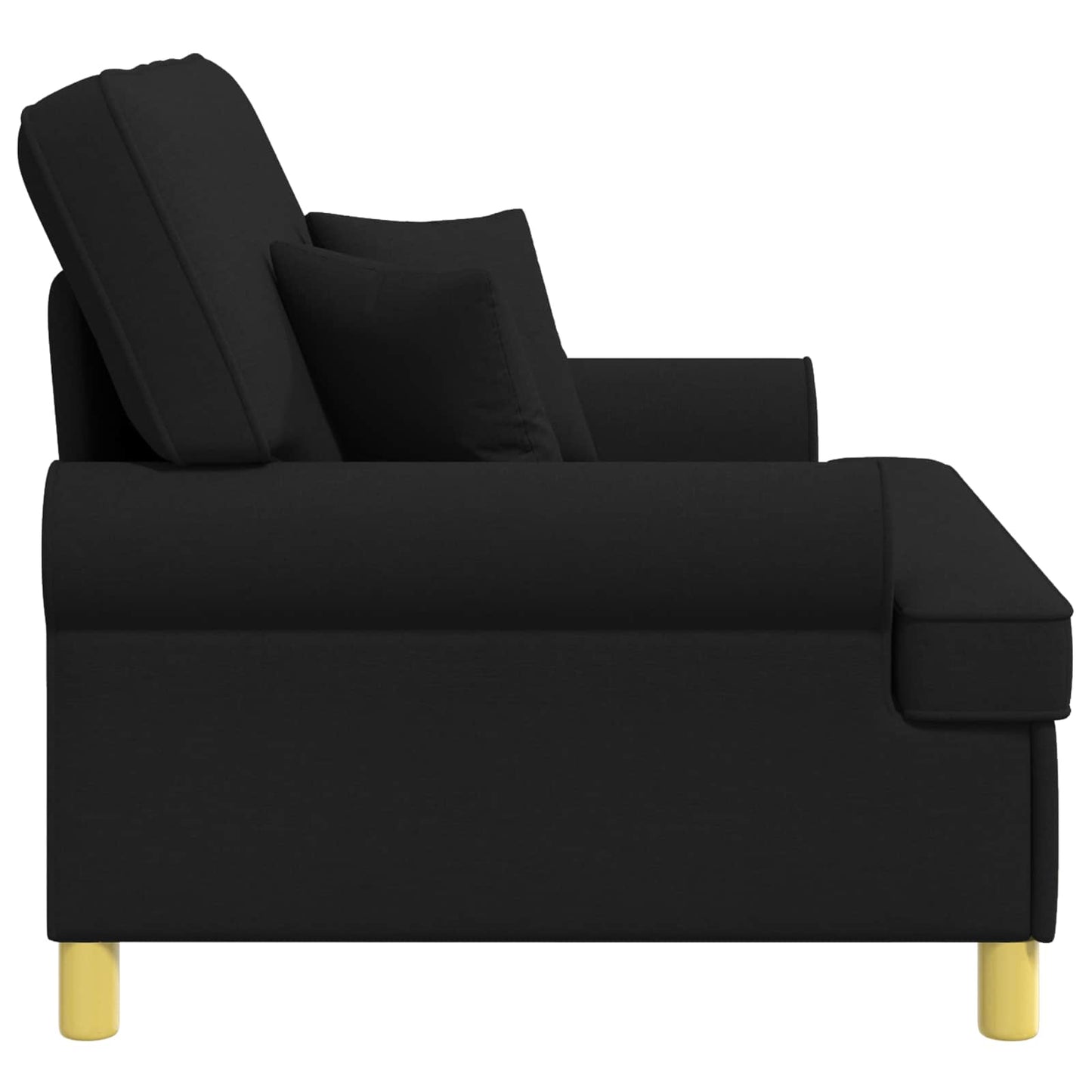 vidaXL Armchair with Cushions Black Fabric