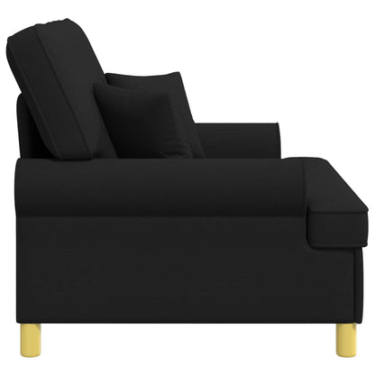 vidaXL Armchair with Cushions Black Fabric