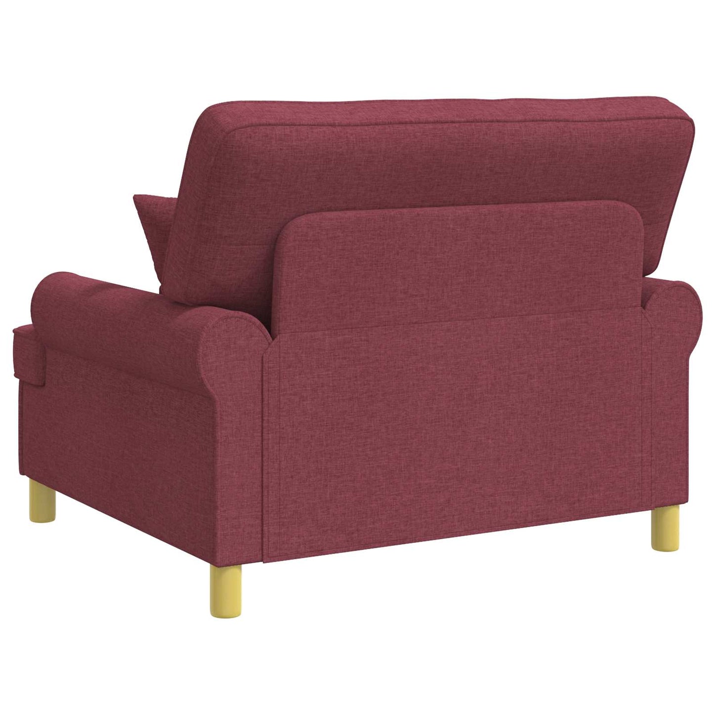 vidaXL Armchair with Cushions Wine Red Fabric