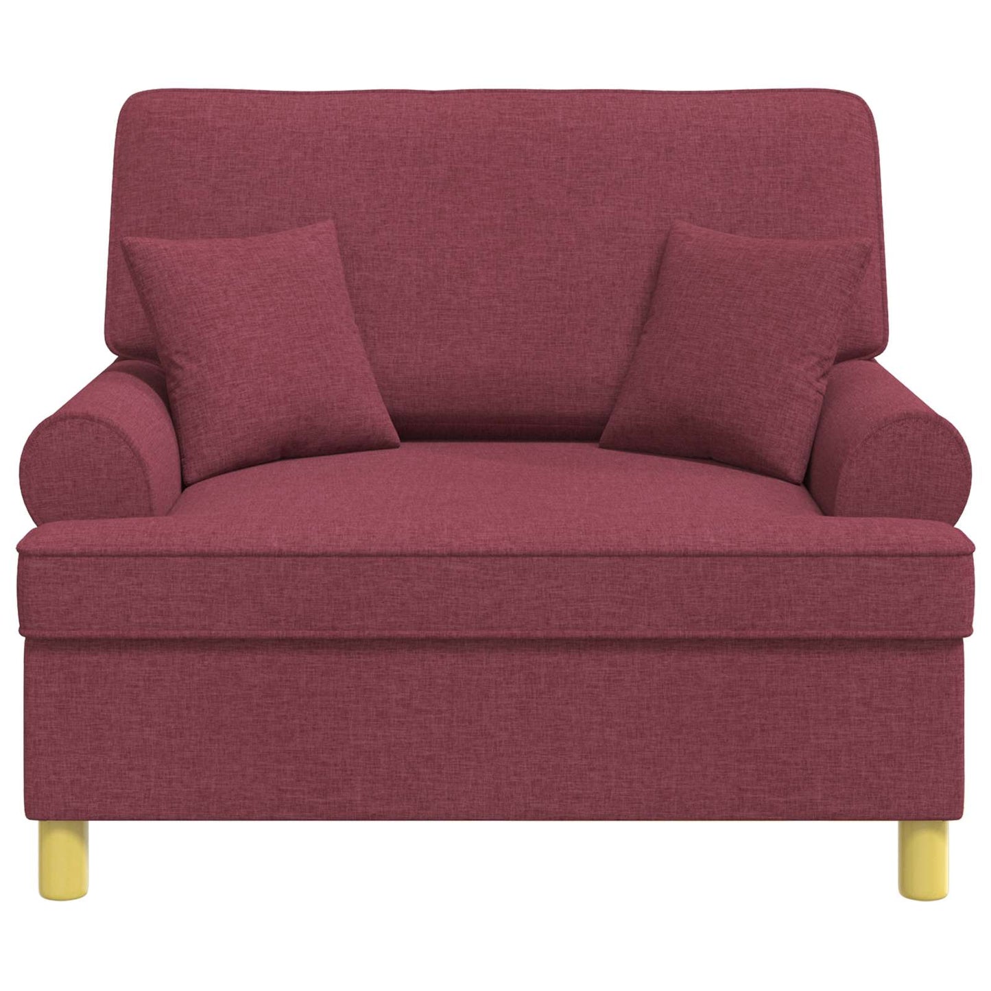 vidaXL Armchair with Cushions Wine Red Fabric