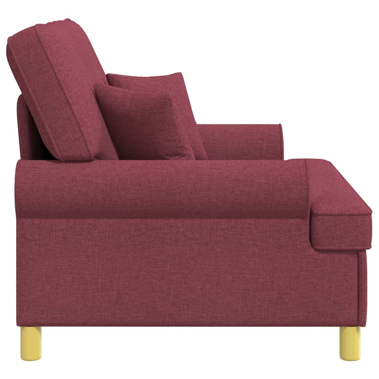 vidaXL Armchair with Cushions Wine Red Fabric