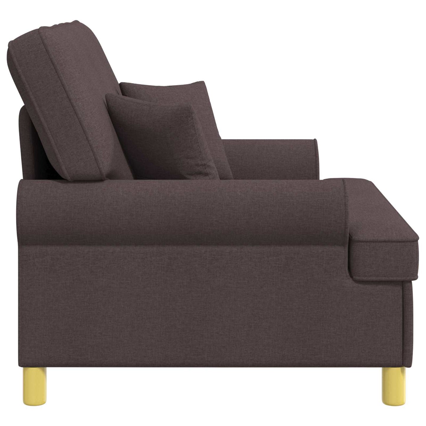 vidaXL Armchair with Cushions Dark Brown Fabric