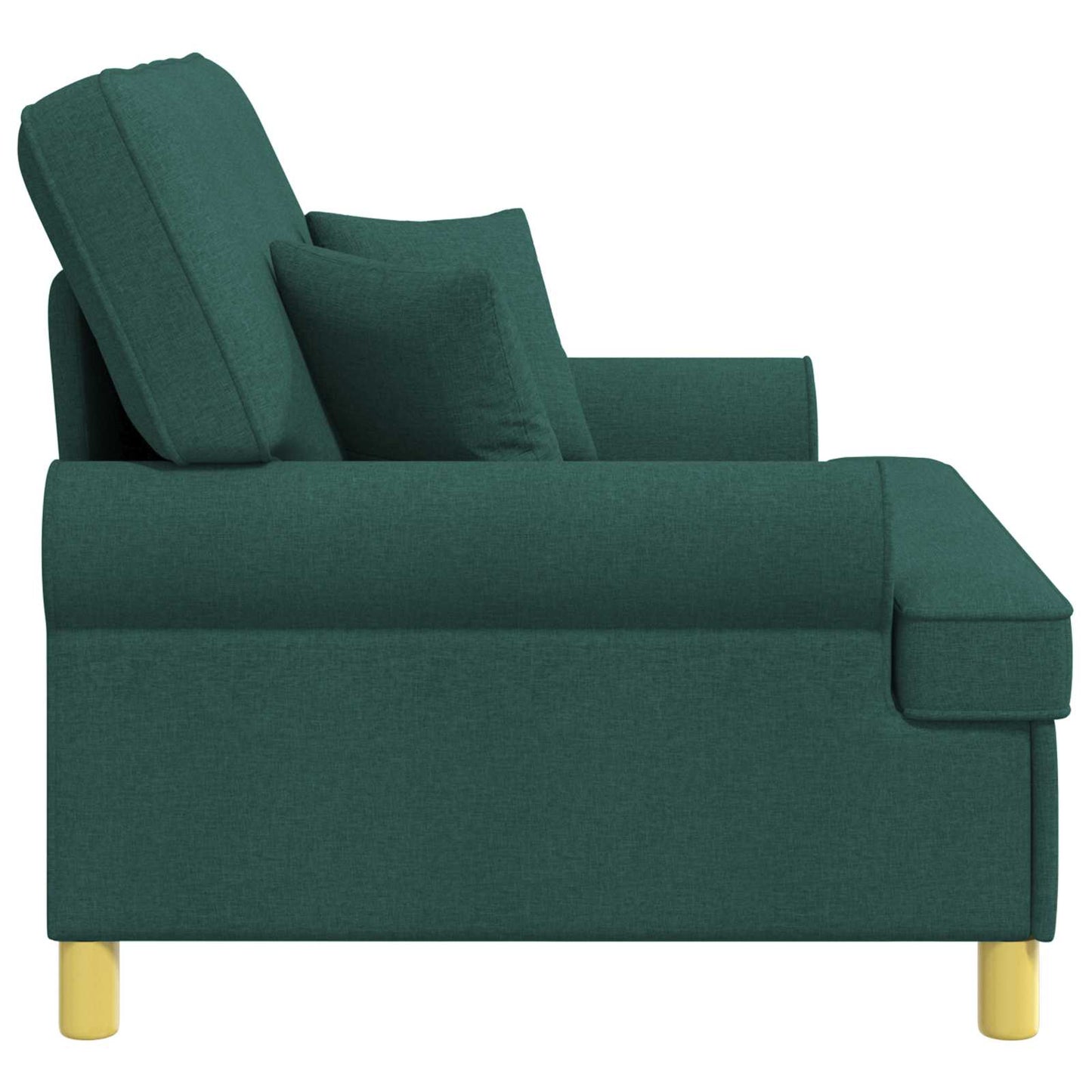 vidaXL Armchair with Cushions Dark Green Fabric