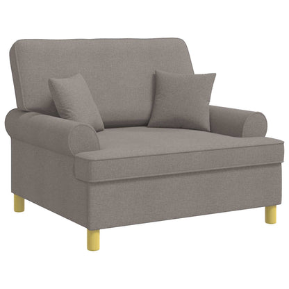 vidaXL Armchair with Cushions Taupe Fabric