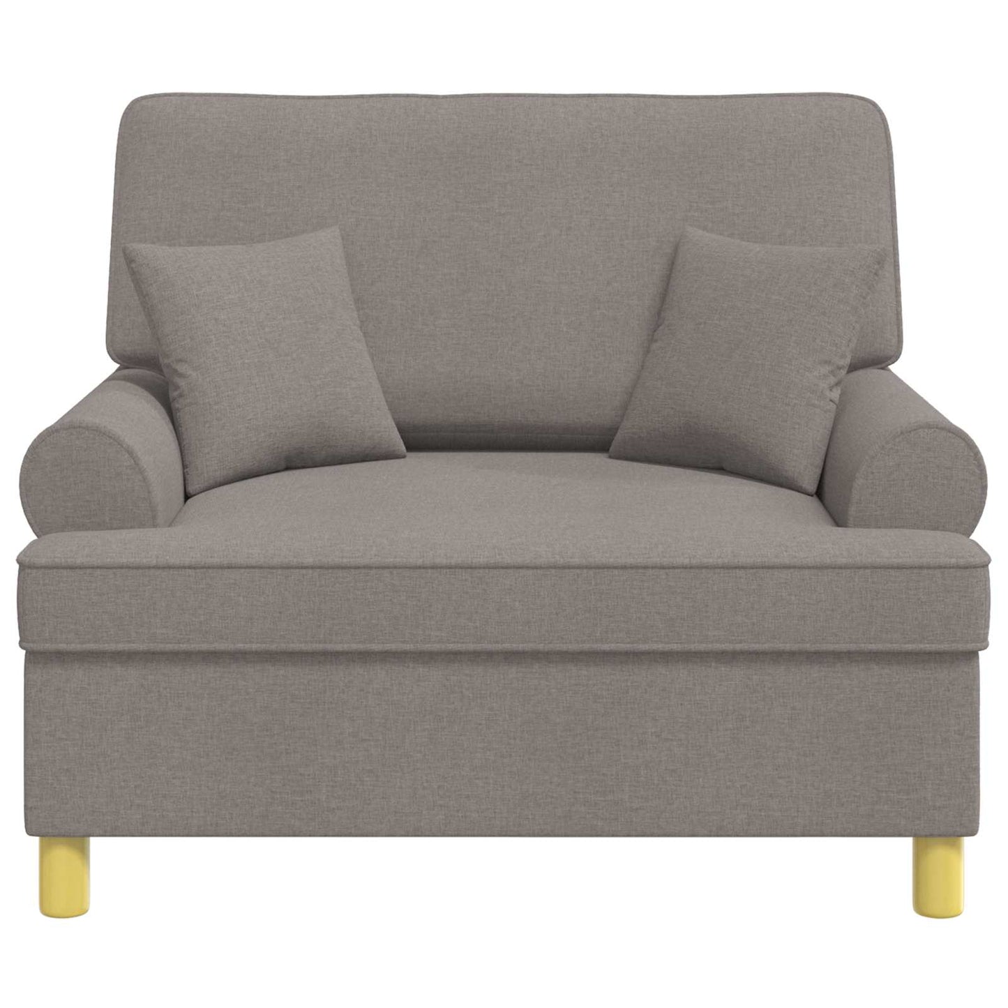 vidaXL Armchair with Cushions Taupe Fabric