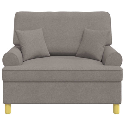 vidaXL Armchair with Cushions Taupe Fabric