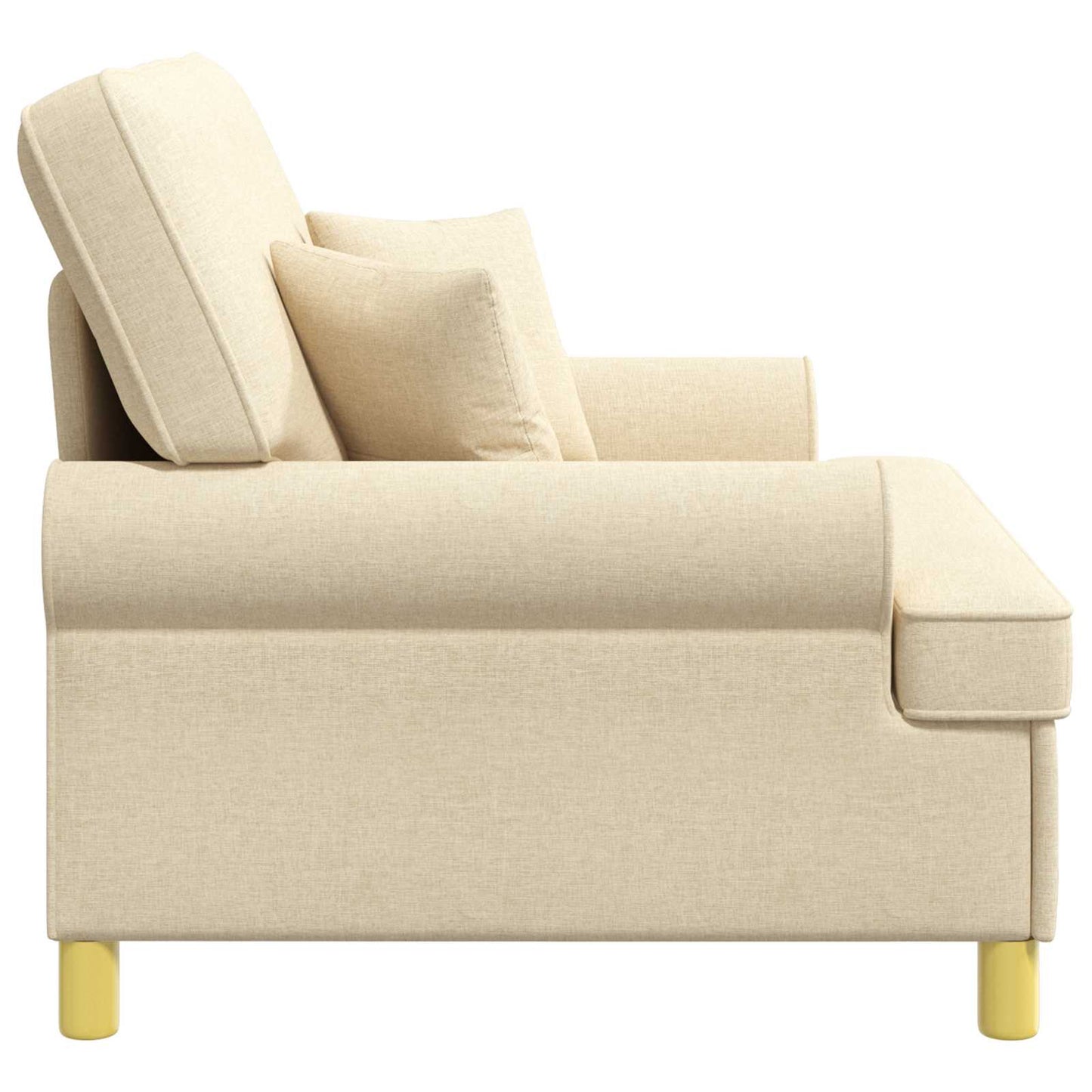 vidaXL Armchair with Cushions Cream Fabric