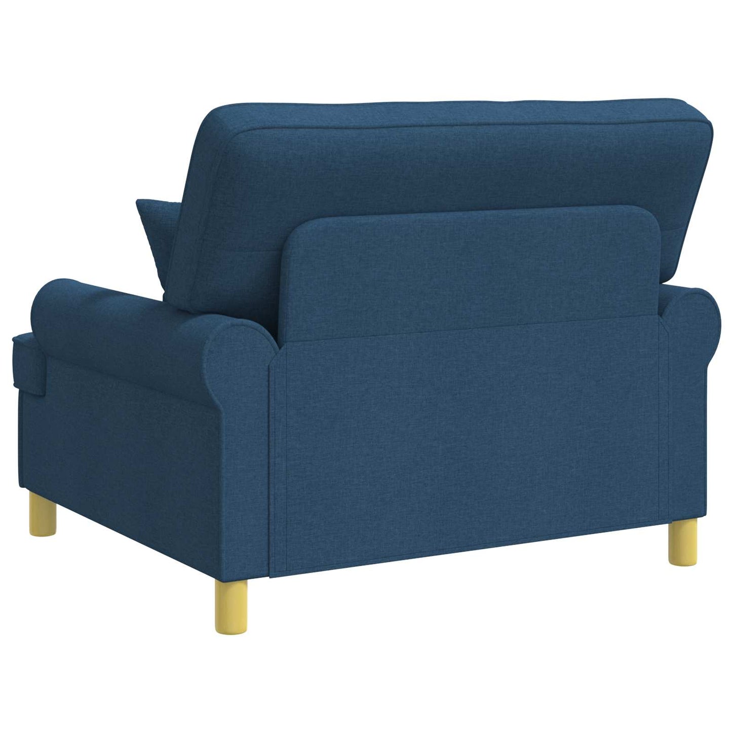 vidaXL Armchair with Cushions Blue Fabric