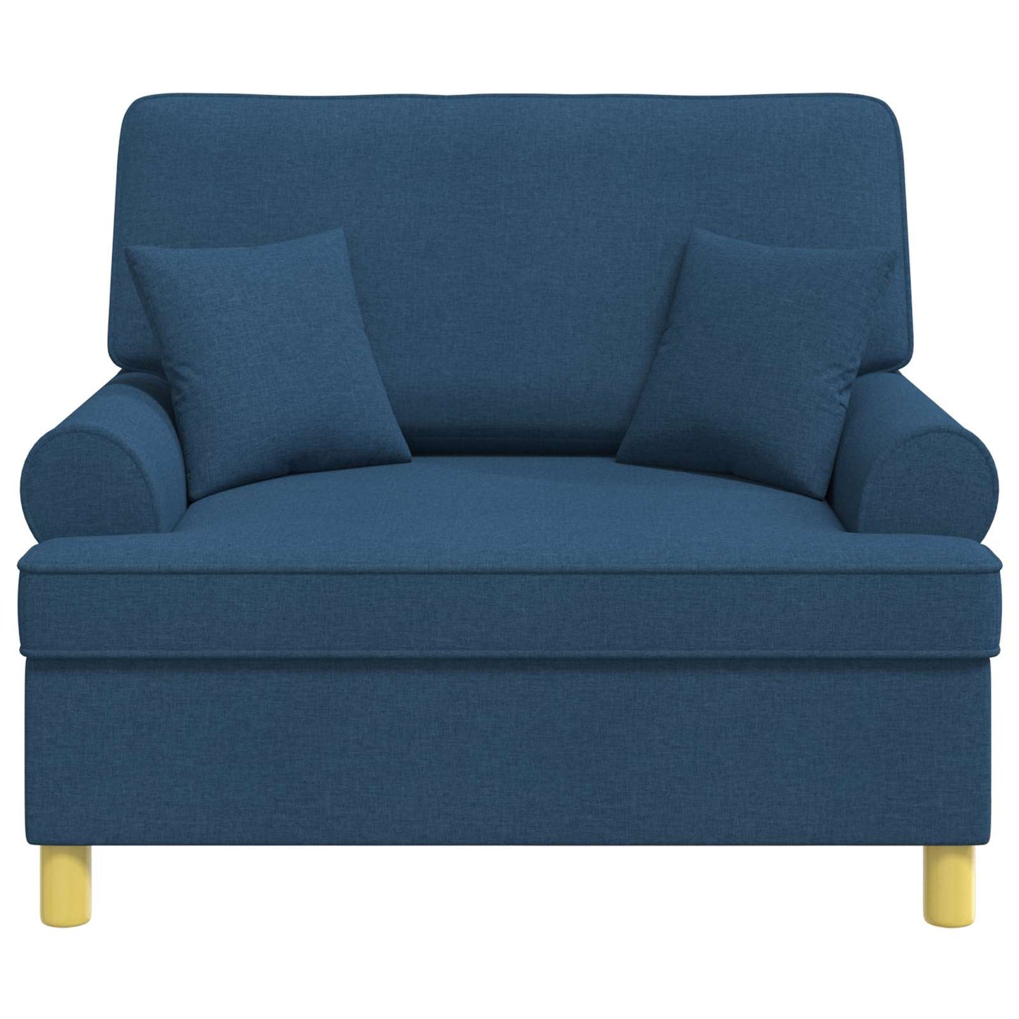 vidaXL Armchair with Cushions Blue Fabric