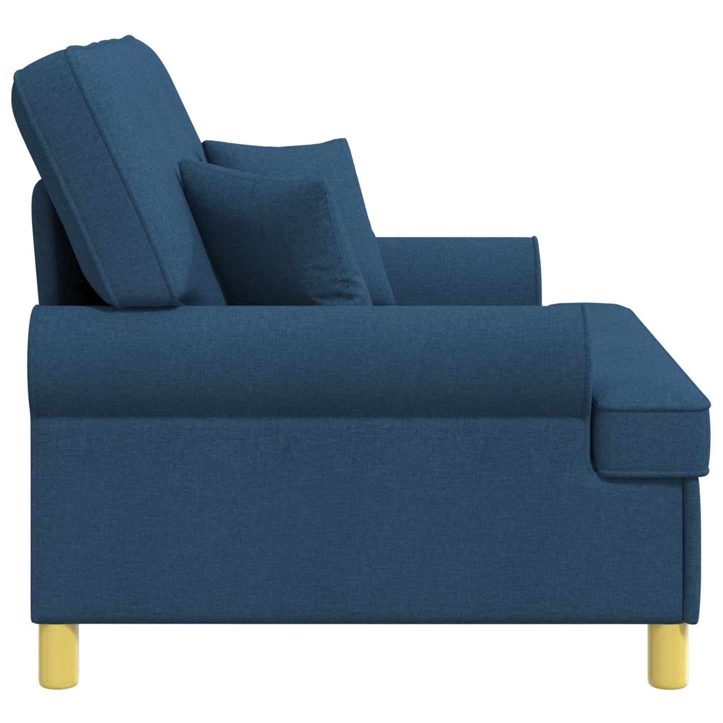 vidaXL Armchair with Cushions Blue Fabric