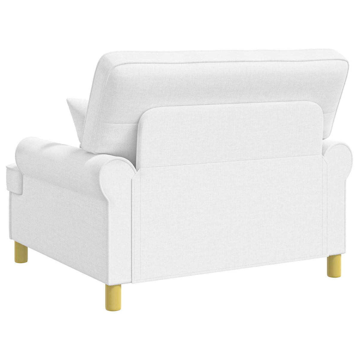 vidaXL XXL Armchair with Cushions White Fabric